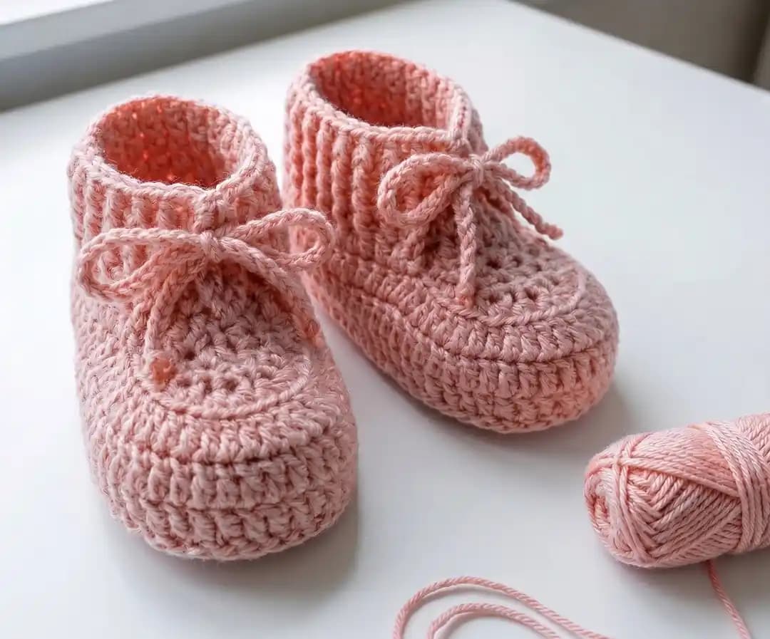Crochet Baby Booties Pattern PDF, Mary Jane Button Strap Baby Shoes, Newborn 0-3 Months, Easy Beginner Crochet Pattern with Video thumbnail 2