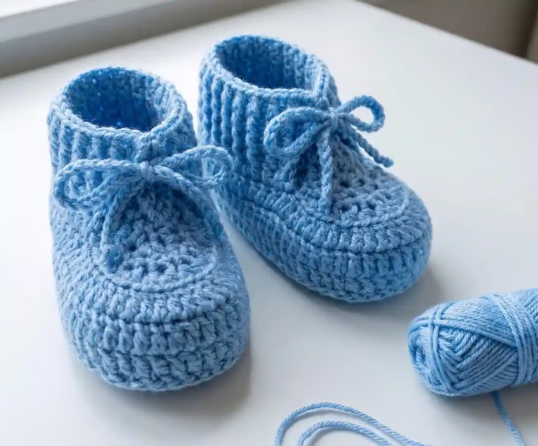 Crochet Baby Booties Pattern PDF, Mary Jane Button Strap Baby Shoes, Newborn 0-3 Months, Easy Beginner Crochet Pattern with Video thumbnail 3