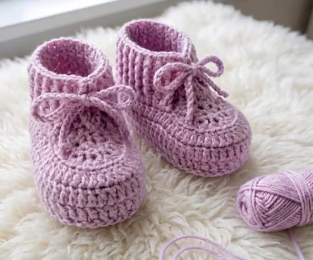 Crochet Baby Booties Pattern PDF, Mary Jane Button Strap Baby Shoes, Newborn 0-3 Months, Easy Beginner Crochet Pattern with Video thumbnail 4